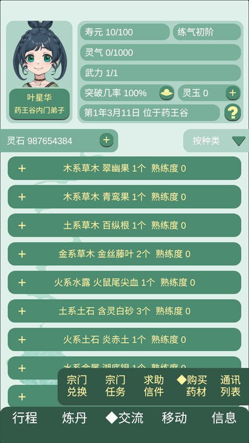 药王谷女修修炼手札